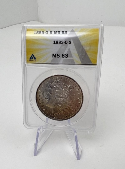1883 O Morgan Silver Dollar ANACS MS63
