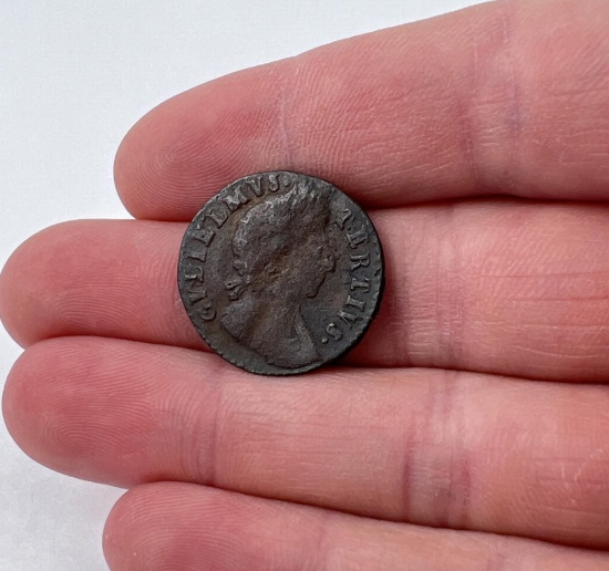 1699 England Farthing Coin King William III