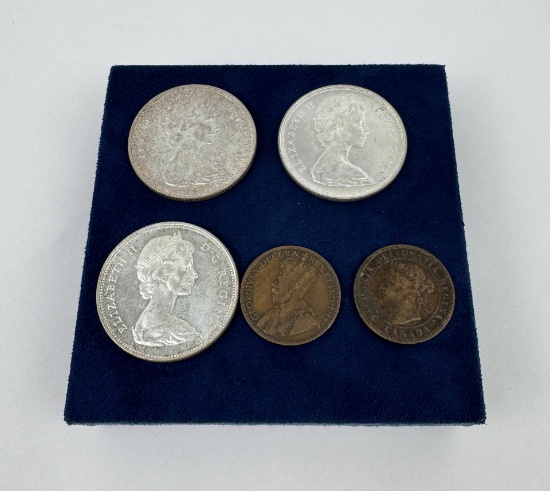 1966 Canadian Silver Dollars & Large Cents