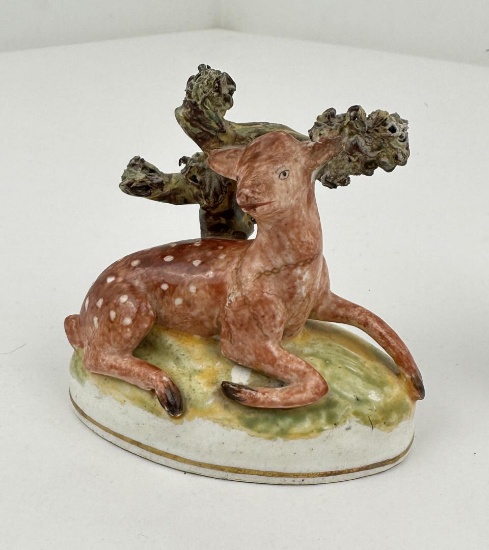 Rockingham Pottery Deer Figure