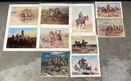 Collection Of Charles M Russell Western Prints