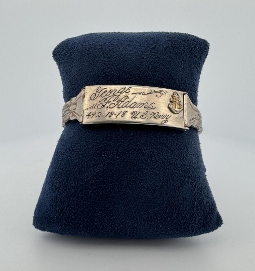 WW2 Named US Navy Bracelet