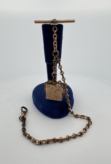 Victorian Gold Filled Pocket Watch Chain Fob