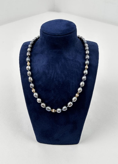 14k Gold Tahitian Pearl Necklace