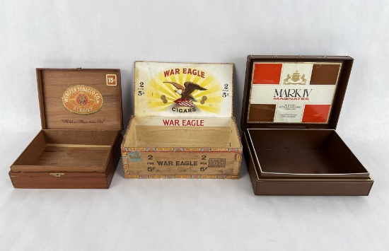 Collection of Antique Cigar Boxes