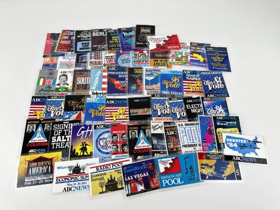 Large Collection Of ABC News Press Passes