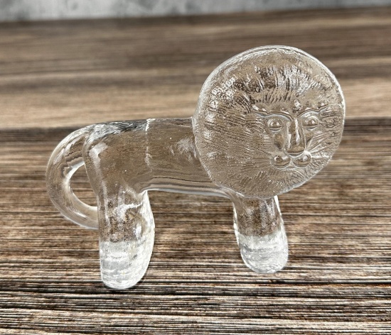 Costa Boda Glass Lion Bertil Vallien Zoo Series