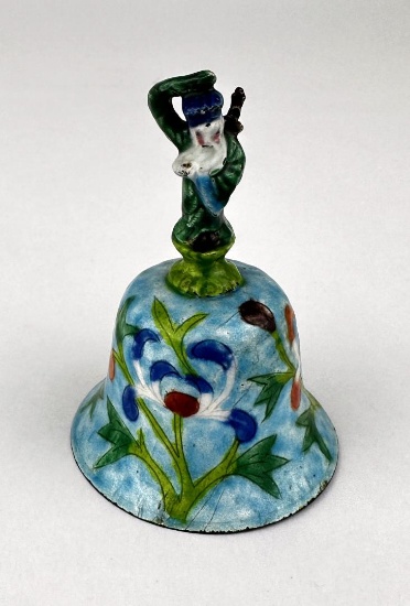 Antique Chinese Silver Cloisonne Bell