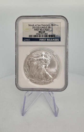 2012 S Silver Eagle MS69 NGC First Releases