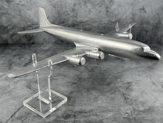 Vintage Douglas Aluminum Airplane Desk Model
