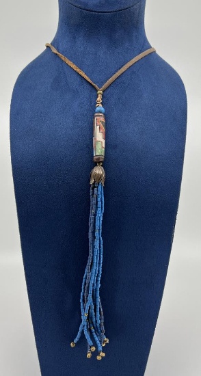 Bohemian Beaded Leather Necklace
