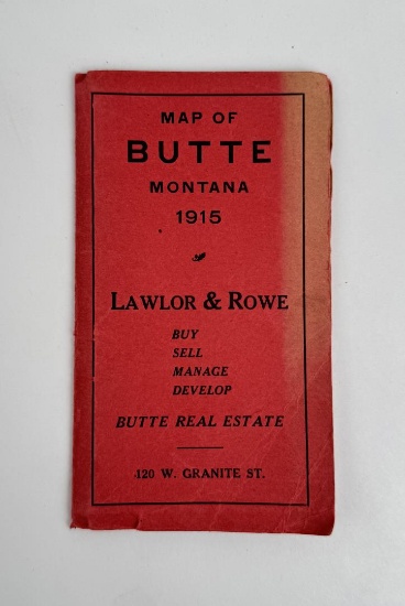 Map of Butte Montana 1915