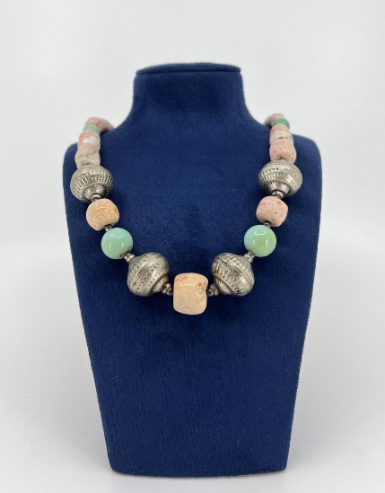 Tibetan Coral and Turquoise Necklace