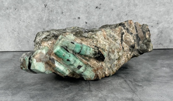 Brazilian Emerald In Matrix Mineral Specimen