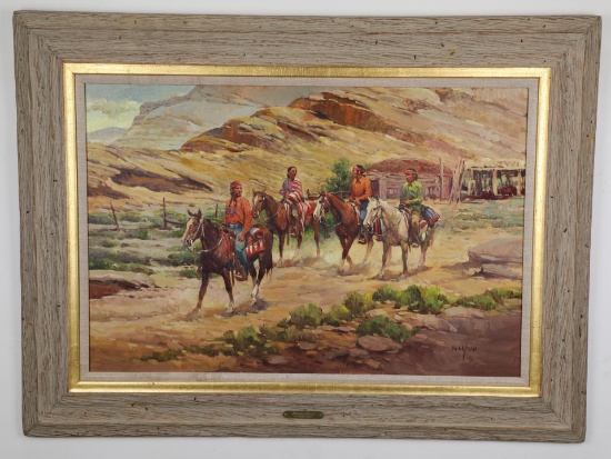 Newman Myrah Oil on Canvas Indian Painting