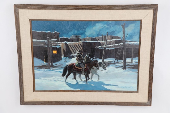 Gary Carter Montana Cowboy Oil Painting