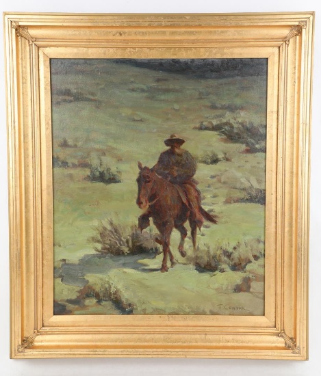 Todd Connor Cowboy Oil on Board Painting