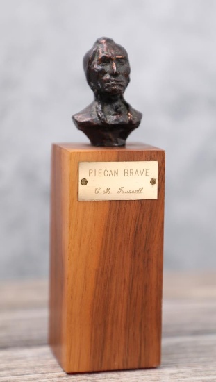 Charles M Russell Piegan Brave Bronze