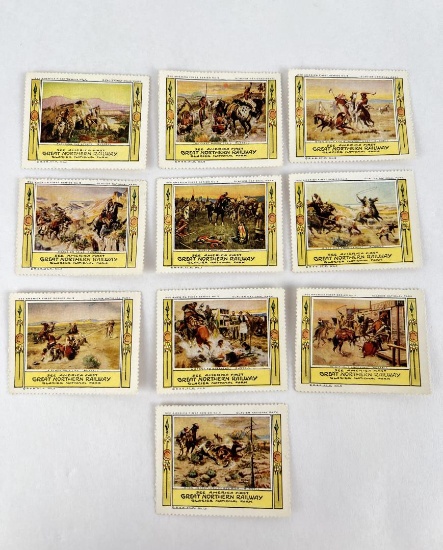 Great Northern Charles Russell Glacier Park Stamps