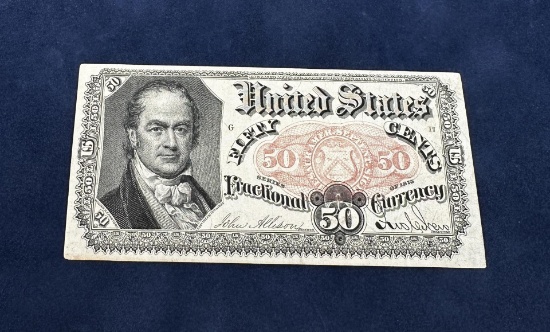 FR 1381 1875 Fifty Cents Fractional Currency Note