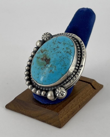 Boyd J Ashley Navajo Sterling Turquoise Ring