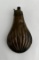 Antique Civil War Era Brass Powder Flask