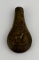 Antique Civil War Era Brass Powder Flask