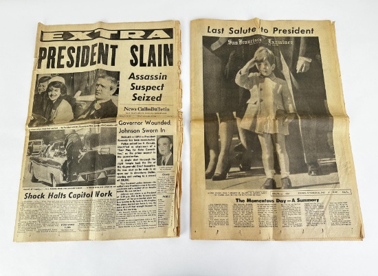 1963 President Kennedy Assassination Newspapers