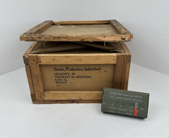 WW2 Case Of Chemical Warfare Protective Covers