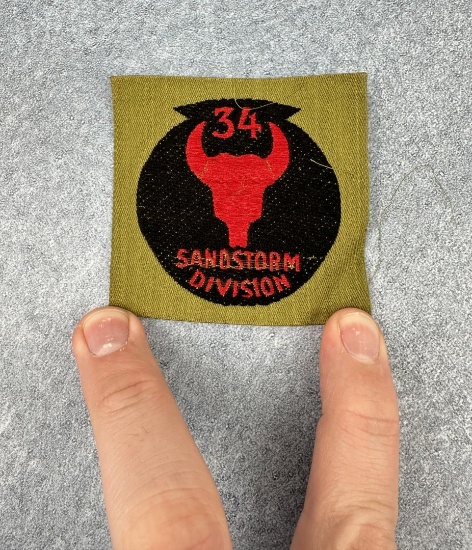 WWI WW1 34th Sandstorm Division Liberty Loan Patch