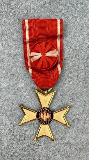 Polish Metal Cross Knight Order Medal 1918