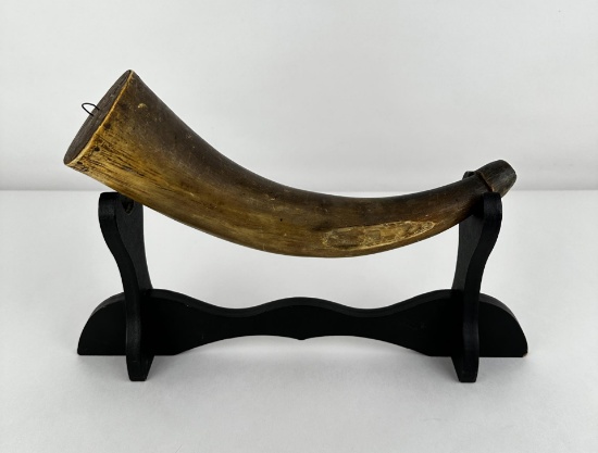 Antique Montana Frontier Horn Powder Flask