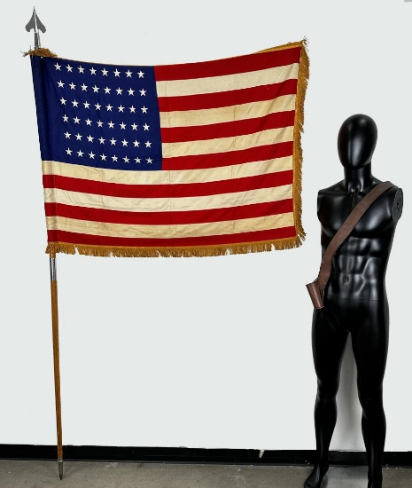 WW2 48 Star US American Flag Battle Carried