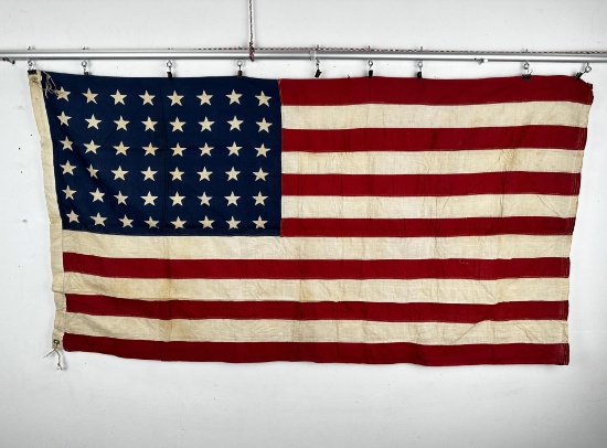 WW2 48 Star US American Flag Battle Carried