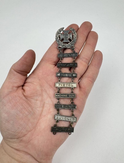 WW2 Sterling Silver Expert Marksmanship Badge