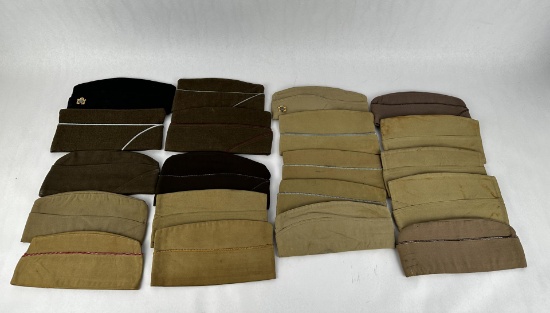 Collection of WW2 Garrison Caps Hats