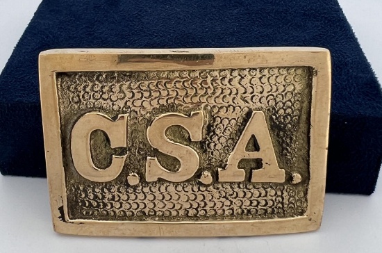 Civil War CS Confederate States Belt Buckle