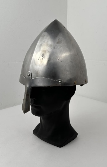 Conical Nasal Steel Medieval Helmet LARP