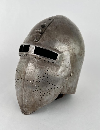 Steel Visored Bascinet Medieval Helmet LARP