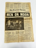 San Francisico Chronicle Men On Moon Newspaper