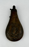 Antique Civil War Era Brass Powder Flask