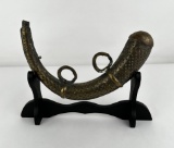 Antique Brass Powder Horn Morocco