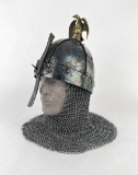 Steel Medieval Helmet and Chain Mail LARP