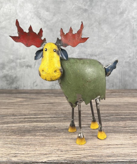 Decorative Tin Metal Garden Moose
