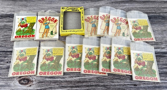 1950s Oregon State Travel Luggage Decals