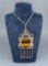 Taxco Mexico Sterling Silver Tigers Eye Necklace