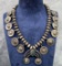 Navajo Squash Blossom Necklace Coins & Turquoise
