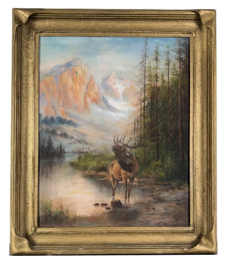 Yosemite Valley National Park Pastel Elk Drawing