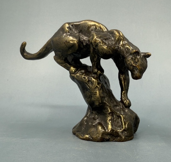 Philip R Goodwin Mountain Lion Bronze