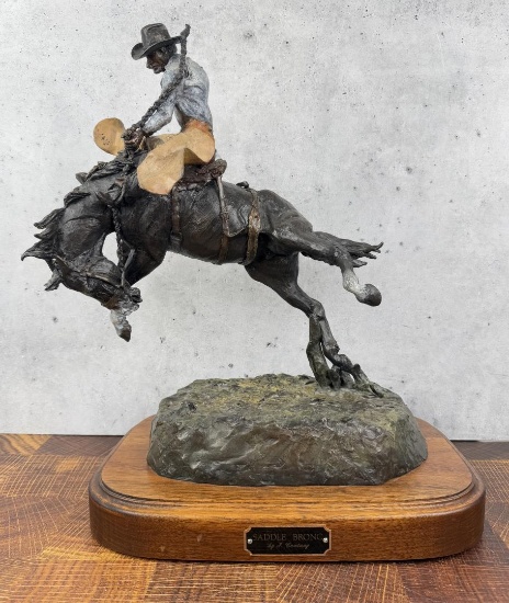 Jay Contway Saddle Bronc Cowboy Bronze